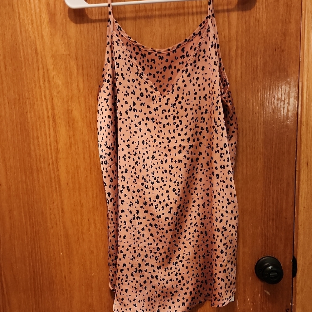 Leopard Print Spaghetti Strap Top
